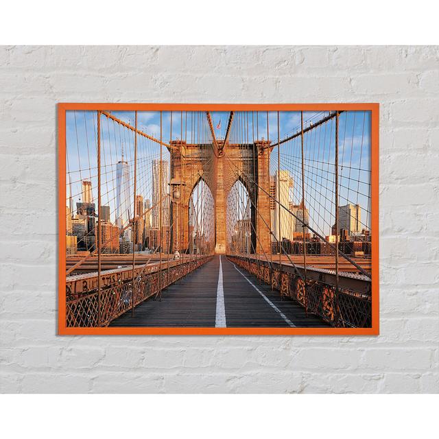 Brooklyn Bridge Structure - Single Picture Frame Art Prints Brayden Studio Size: 21cm H x 29.7cm W x 2cm D on Productcaster.