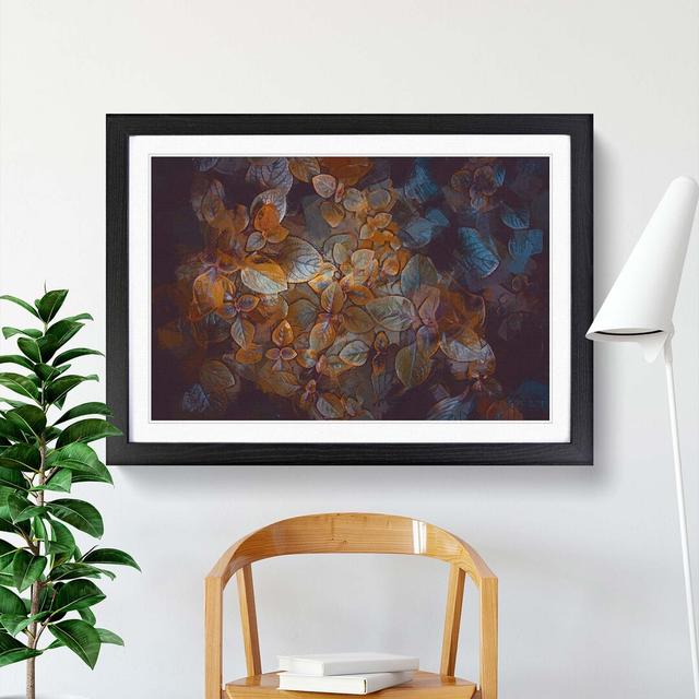 Pretty Leaves in Abstract - Picture Frame Graphic Art Print East Urban Home Frame Option: Black, Size: 40cm H x 60cm W x 2cm D on Productcaster.