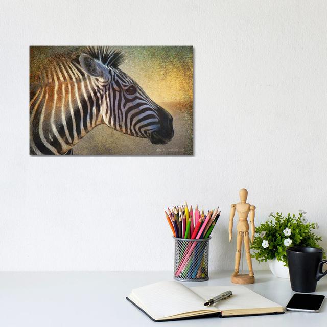 Zebra Portrait by Christopher Vest - Gallery-Wrapped Canvas Giclée on Canvas Gracie Oaks Format: No Frame, Size: 20.32cm H x 30.48cm W x 1.905cm D on Productcaster.