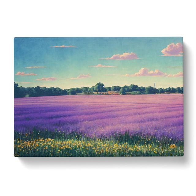 Sacred Bluebell Field - Wrapped Canvas Print Lily Manor Size: 35cm H x 50cm W x 3cm D on Productcaster.