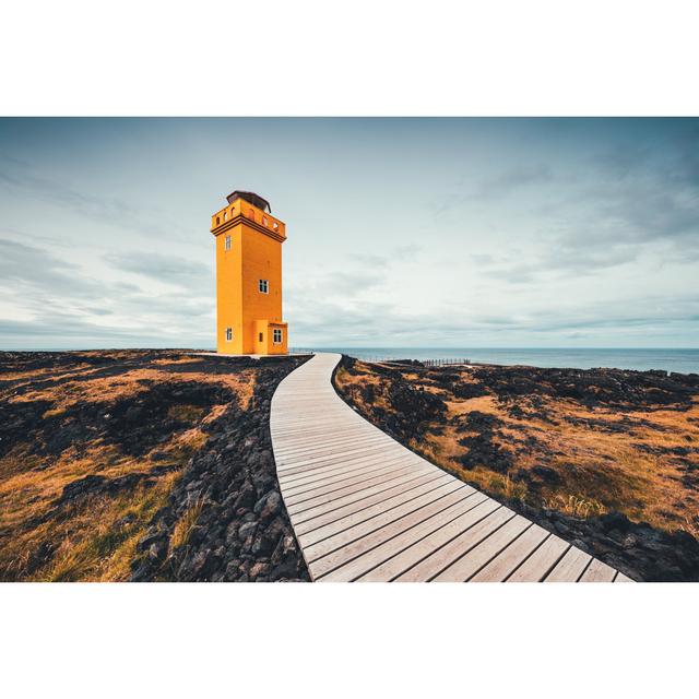 Svortuloft Lighthouse In Iceland by Borchee - No Frame Art Prints on Canvas House of Hampton Size: 60cm H x 40cm W on Productcaster.