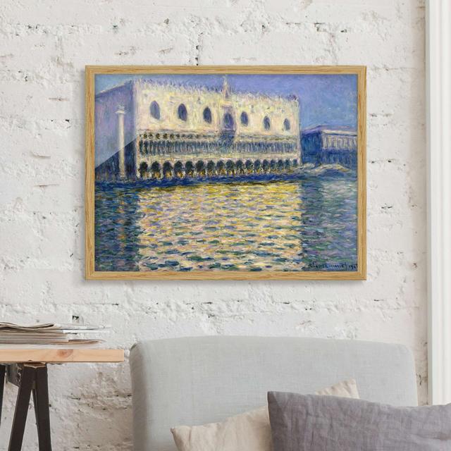 Picture With Frame - Claude Monet - Doge's Palace - Landscape 3:4 Highland Dunes Frame Option: Brown Framed, Size: 50cm H x 70cm W x 2cm D on Productcaster.