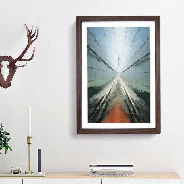 Moving Forward in Abstract - Picture Frame Graphic Art Print East Urban Home Frame Option: Walnut Framed, Size: 36cm H x 27cm W x 2cm D on Productcaster.