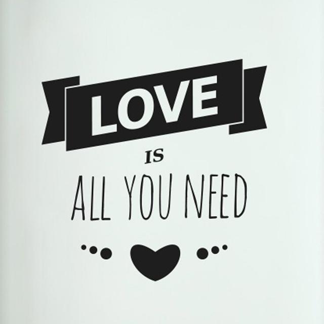 Love Is All You Need Three Small Hearts Door Room Wall Sticker 17 Stories Colour: Black on Productcaster.