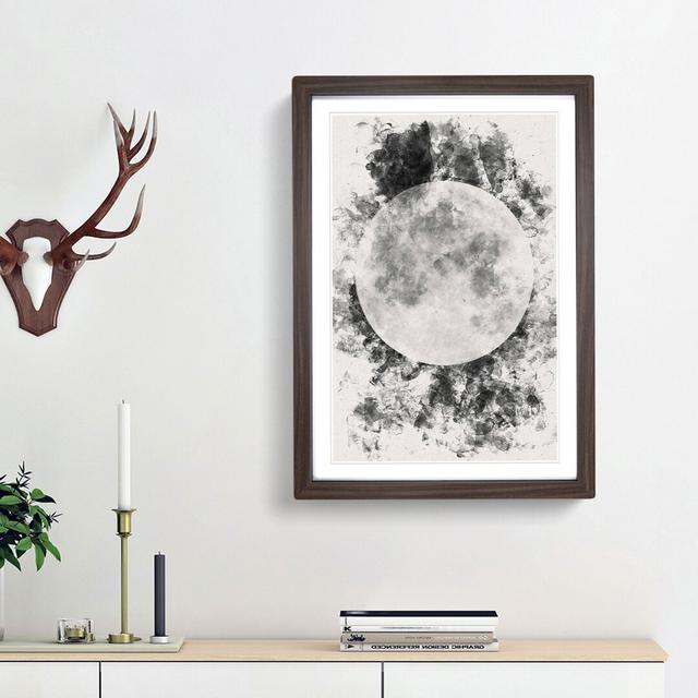 The Beauty of the Moon - Picture Frame Graphic Art East Urban Home Frame Option: Walnut Framed, Size: 33cm H x 24cm W x 2cm D on Productcaster.