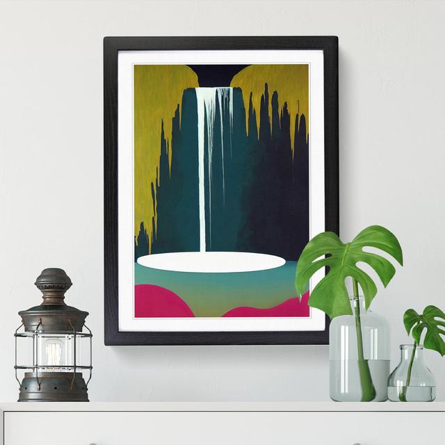 Waterfall Contemporary - Single Picture Frame Graphic Art Metro Lane Size: 34cm H x 25cm W x 2cm D, Frame Option: Oak on Productcaster.