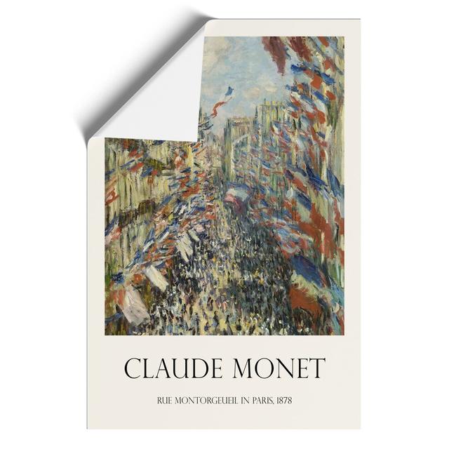 Rue Montorgueil in Paris by Claude Monet - Unframed Graphic Art East Urban Home Size: 30cm H x 21cm W x 0.1cm D on Productcaster.