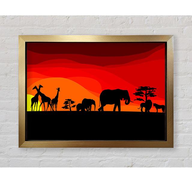 Sunset Safari - Print Bright Star Size: 42cm H x 59.7cm W x 3.4cm D on Productcaster.