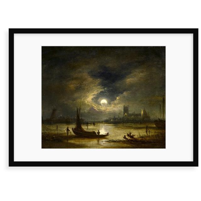 'Moonlight, Norwich' by John Crome Picture Frame Painting Marlow Home Co. Size: 70 cm H x 100 cm W x 2.3 cm D, Format: Framed Paper on Productcaster.