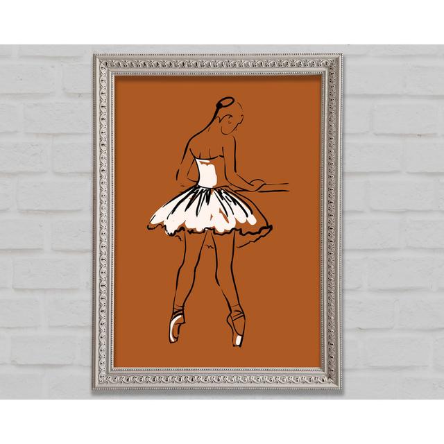 Brauner Ballerina 2 Gerahmter Druck Mercer41 Größe: 84,1 cm H x 59,7 cm B on Productcaster.