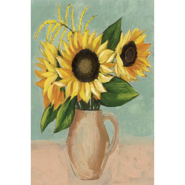 Sunflower Afternoon II by Grace Popp - Wrapped Canvas Painting Print August Grove Size: 30cm H x 20cm W on Productcaster.