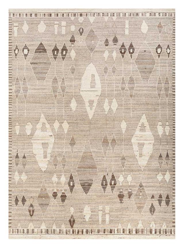 Arenzville Geometric Hand Crafted Hand Hooked Rectangular 240 X 300cm Area Rug Set Gracie Oaks Colour: Grey/Brown on Productcaster.