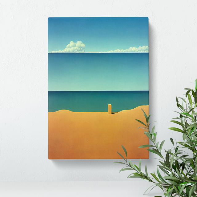 Lonely Beach Abstract - Wrapped Canvas Print 17 Stories Size: 60cm H x 40cm W x 3cm D on Productcaster.