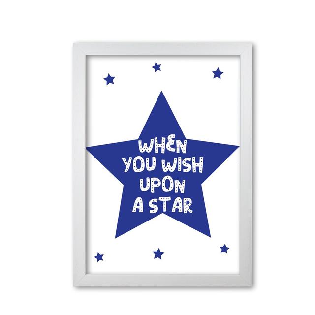 Wish Upon A Star - Print East Urban Home Format: White Grain Frame, Size: 30 cm H x 21 cm W x 5 cm D on Productcaster.