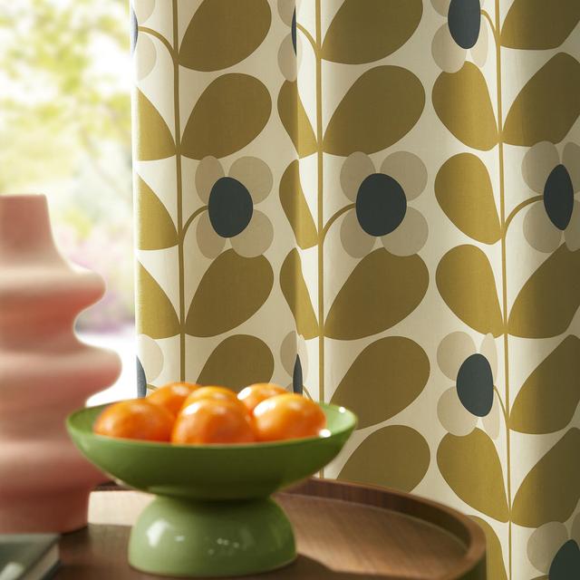 Stem Bloom Curtain Orla Kiely Panel Size: 117cm Width x 183cm Drop on Productcaster.