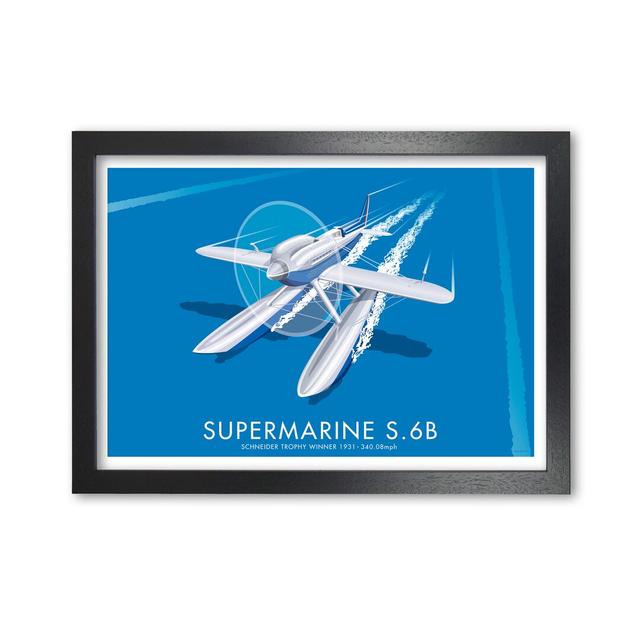 Supermarine by Stephen Millership - Graphic Art Print on Paper East Urban Home Frame Options: Black, Size: 42 cm H x 59.4 cm W x 5 cm D on Productcaster.