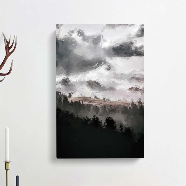 Mist Over Wurzjoch In Italy In Abstract - Wrapped Canvas Painting East Urban Home Size: 91cm H x 60cm W x 3cm D on Productcaster.