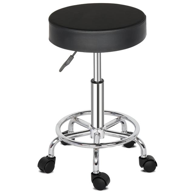 Adjustable Height Ergonomic Lab Stool with Wheels Inbox Zero on Productcaster.