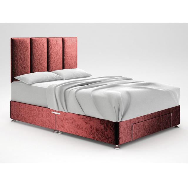 Bendooragh Divan Bed Base 17 Stories Storage Type: End Drawer, Colour: Mulberry, Size: Super King (6') on Productcaster.