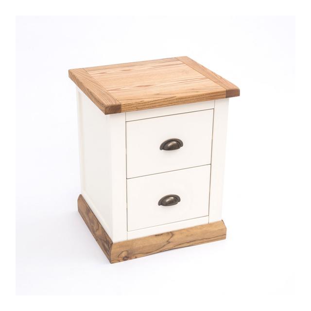 2 Drawer Bedside Table Brambly Cottage Finish: Waxed Oak on Productcaster.