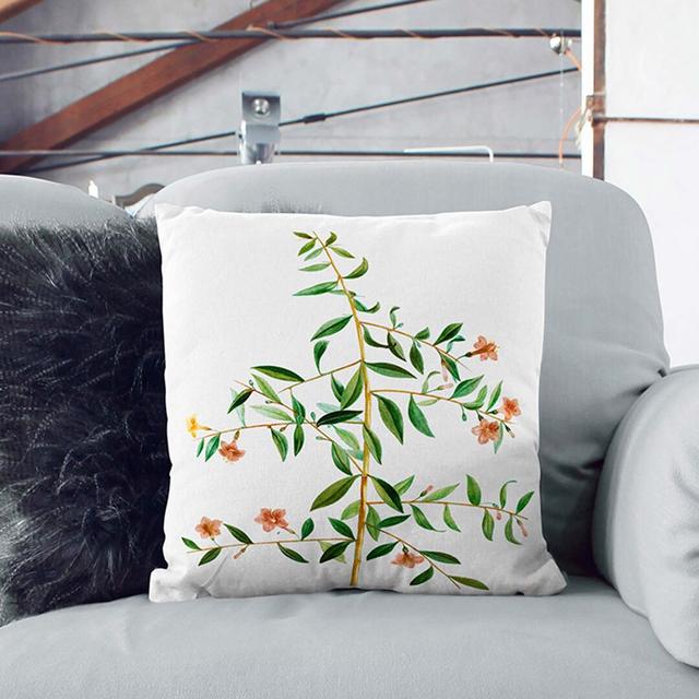 Goji Berry Tree Flowers by Pierre-Joseph Redoute Cushion with Filling East Urban Home Size: 40cm H x 40cm W x 15cm D, Backing Colour: Black on Productcaster.