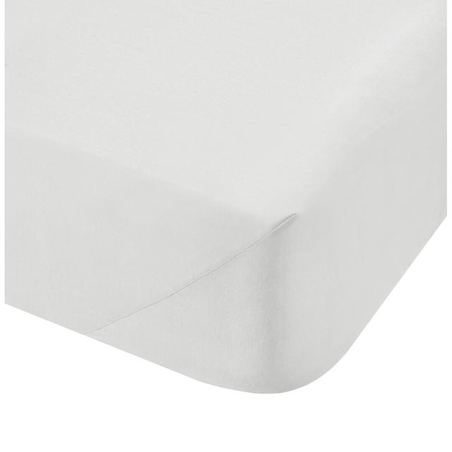 200 Thread Count 100% Cotton Extra Deep Fitted Sheet Bianca Cotton Size: Super King (6'), Colour: White on Productcaster.