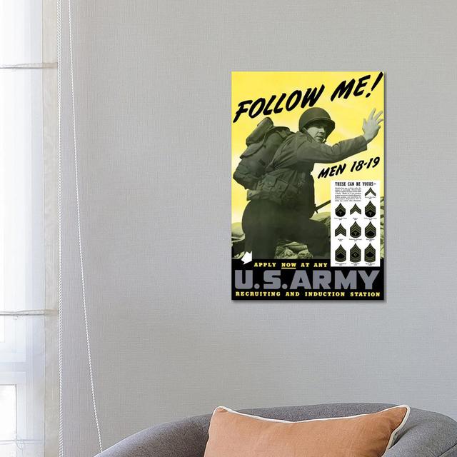 Vintage US Army Recruitment Poster by Stocktrek Images - Wrapped Canvas Print ClassicLiving Size: 66.04cm H x 45.72cm W x 1.91cm D on Productcaster.