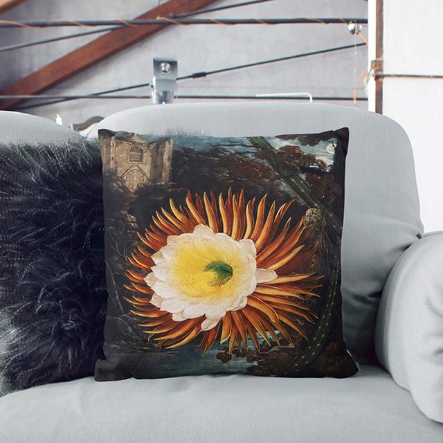 Blooming Cacti by R.J. Thornton Cushion with Filling East Urban Home Backing Colour: Stone, Size: 40cm H x 40cm W x 15cm D on Productcaster.