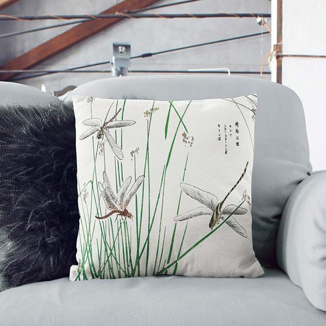 Dragonflies Square Throw Cushion East Urban Home Size: 55cm H x 55cm W x 20cm D on Productcaster.