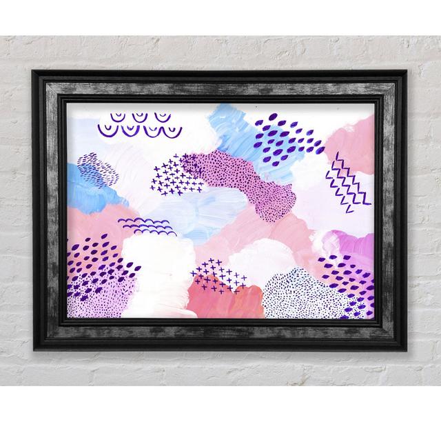 Mid Century Lilac Patterns - Single Picture Frame Art Prints Bright Star Size: 21cm H x 42cm W x 8cm D on Productcaster.