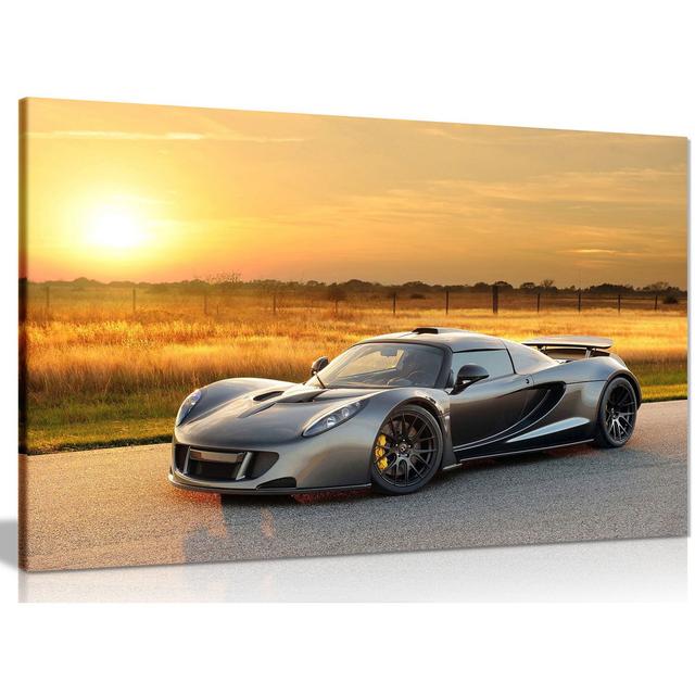 Hennessey Venom Gt Super Car Canvas Wall Art Picture Print Panther Print Size: 61cm H x 91cm W on Productcaster.