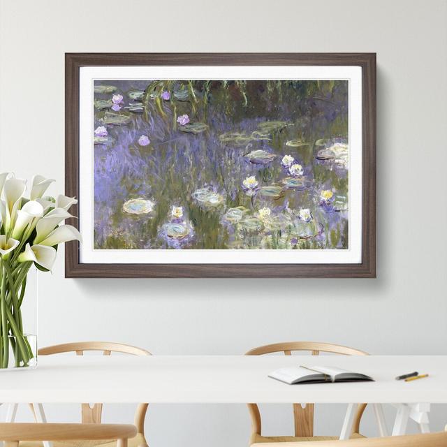 Water Lilies Lily Pond Vol.14 by Claude Monet - Picture Frame Painting East Urban Home Size: 27cm H x 36cm W x 2cm D, Frame Option: Walnut on Productcaster.