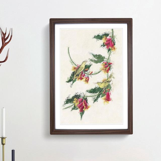 Rathbone Warbler Birds by John Audubon - Picture Frame Painting Print East Urban Home Size: 65cm H x 48cm W x 2cm D, Frame Option: Walnut Framed on Productcaster.