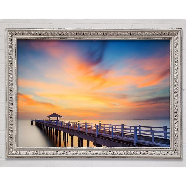 Golden Pier At Dusk - Print Bright Star Size: 84.1cm H x 118.9cm W on Productcaster.