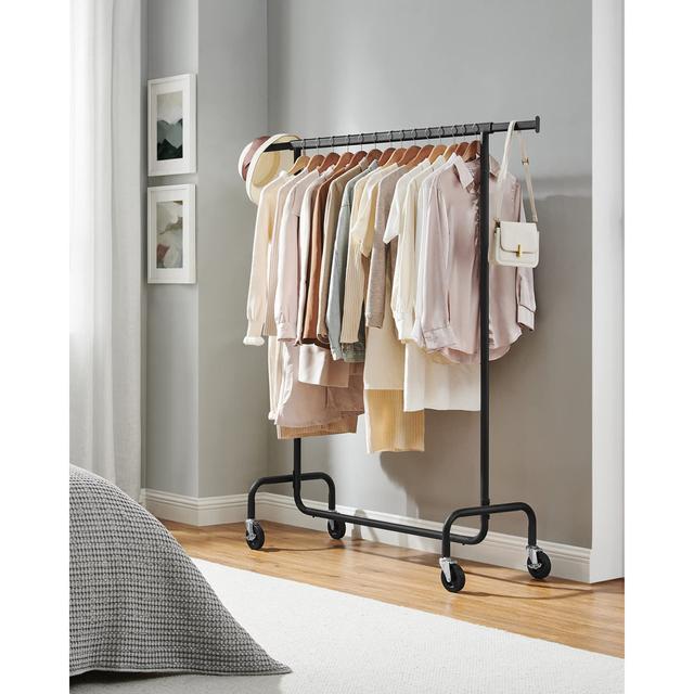 Caraban Adjustable Rolling Clothing Rack Rebrilliant on Productcaster.