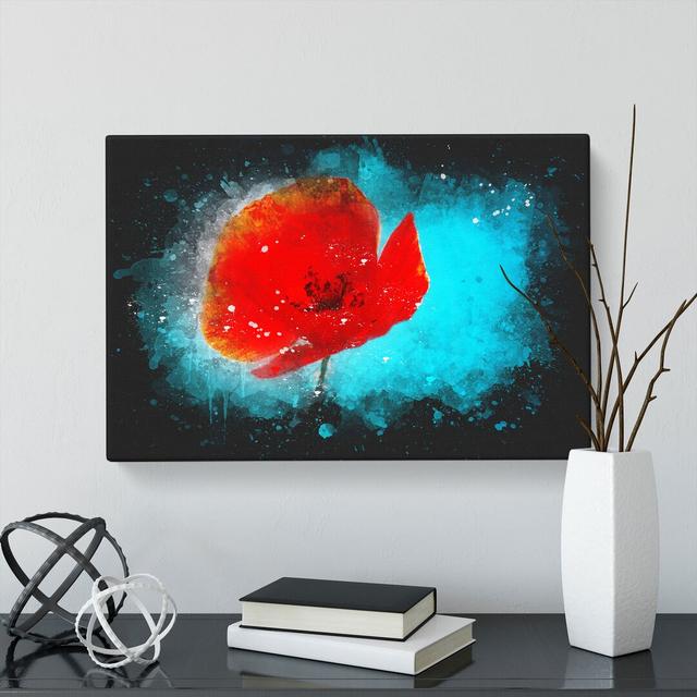 Red Poppy Flower Vol.1 - Wrapped Canvas Graphic Art East Urban Home Size: 35cm H x 50cm W x 3cm D on Productcaster.