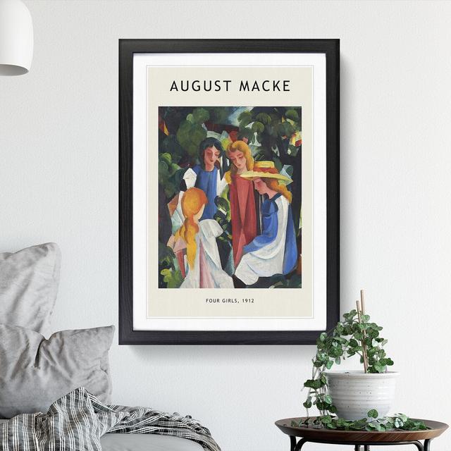 Four Girls by August Macke - Picture Frame Graphic Art East Urban Home Size: 36cm H x 27cm W x 2cm D, Frame Option: Black Framed on Productcaster.