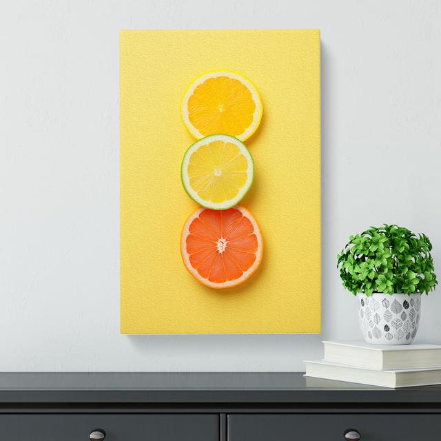 Citrus Fruits Minimalism No.3 - Print Brambly Cottage Size: 76cm H x 50cm W x 3cm D on Productcaster.