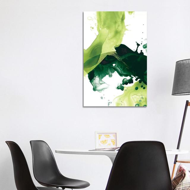 Emerald Swath II by June Erica Vess - Wrapped Canvas Art Prints Metro Lane Size: 101.6cm H x 66.04cm W x 3.81cm D on Productcaster.