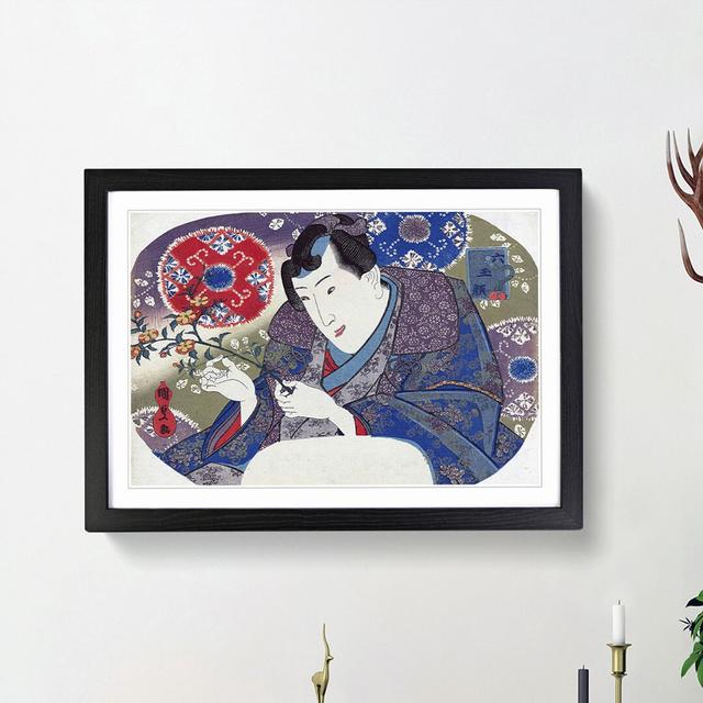 Plucking Roses by Utagawa Kunisada - Picture Frame Painting Print East Urban Home Frame Option: Black Framed, Size: 36cm H x 48cm W x 2cm D on Productcaster.