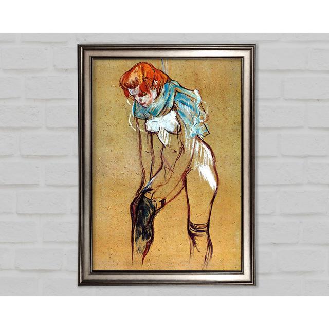 Toulouse Lautrec Stockings Framed Print - Picture Frame Graphic Art on Canvas Ophelia & Co. Size: 29.7cm H x 21cm W x 1.5cm D, Format: Grey Framed Pap on Productcaster.