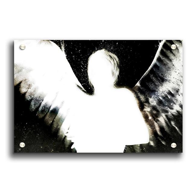 Angels in the Night White on Black Ethnic - Unframed Graphic Art Print on Acrylic East Urban Home Size: 21cm H x 29.7cm W on Productcaster.