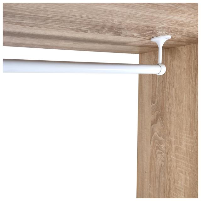 Suspended Round Wardrobe Rail Hanging Tube Pipe White Set With End Brackets Rebrilliant on Productcaster.