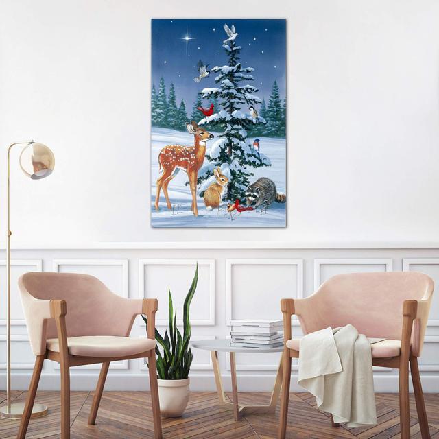 'Christmas Gathering' Graphic Art Print on Canvas The Seasonal Aisle Size: 101.6cm H x 66.04cm W x 1.91cm D on Productcaster.