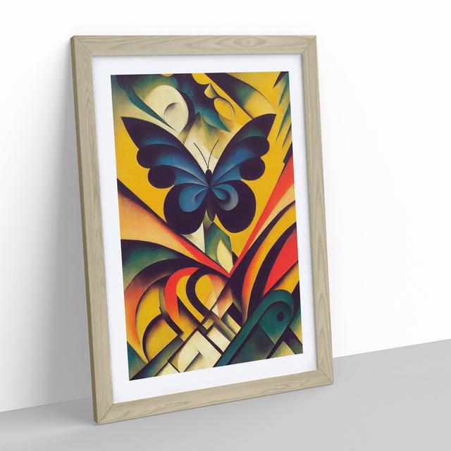 Curious Butterfly - Picture Frame Graphic Art Brambly Cottage Frame Colour: Oak, Size: 34cm H x 25cm W x 2cm D on Productcaster.