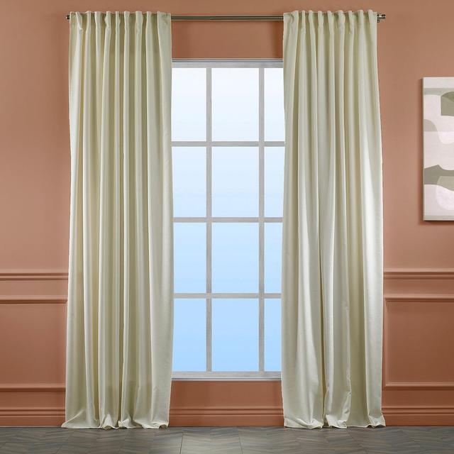 100% Blackout Thermal Extra Long & Extra Wide Decorative Curtain Single Panel Lilijan Home & Curtain Curtain Colour: Cream, Panel Size: 280cm Width x on Productcaster.