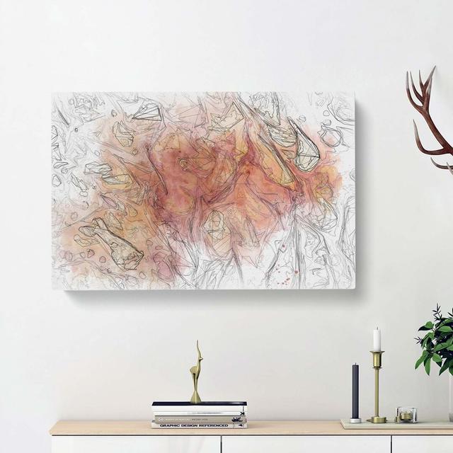 Whisper to Me in Abstract - Wrapped Canvas Painting Print East Urban Home Size: 35cm H x 50cm W x 3cm D on Productcaster.