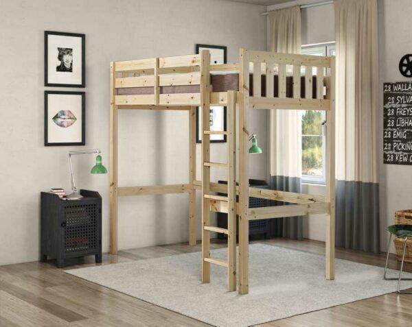 Eldon Heavy Duty High Sleeper Pine Bunk Bed Harriet Bee Size: Single (3') on Productcaster.