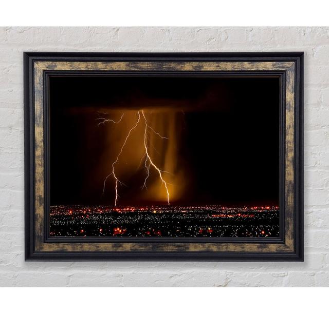 Night Lightning - Single Picture Frame Art Prints Bright Star Size: 84.1cm H x 142.2cm W x 8cm D on Productcaster.