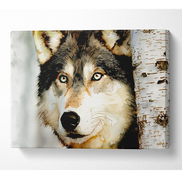 Wolf Glare - Kunstdrucke auf Leinwand Alpen Home Größe: 101,6 cm H x 142,2 cm B x 10 cm T on Productcaster.